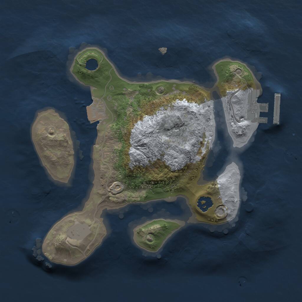 Rust Map: Procedural Map, Size: 2000, Seed: 93656806, 2 Monuments