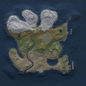 Thumbnail Rust Map: Procedural Map, Size: 2400, Seed: 2104, 7 Monuments