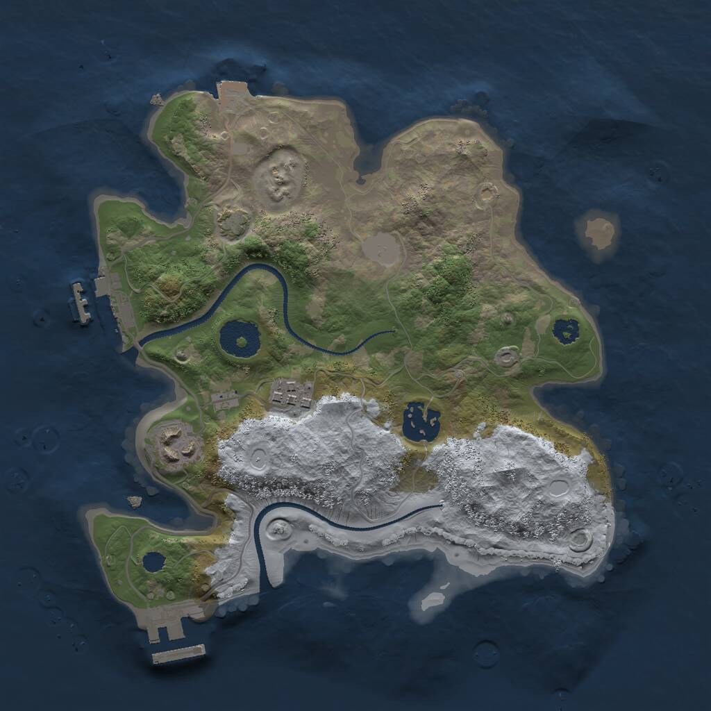 Rust Map: Procedural Map, Size: 2700, Seed: 108254937, 7 Monuments