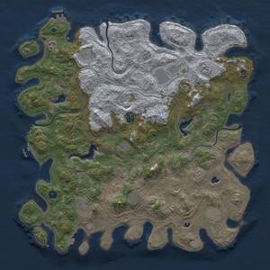 Thumbnail Rust Map: Procedural Map, Size: 4800, Seed: 354549054, 17 Monuments