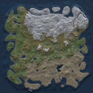 Thumbnail Rust Map: Procedural Map, Size: 4800, Seed: 1644446087, 17 Monuments