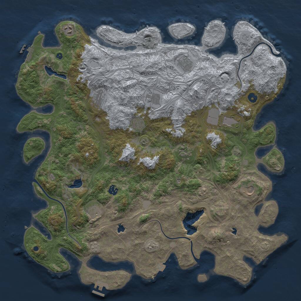 Rust Map: Procedural Map, Size: 4800, Seed: 1644446087, 17 Monuments