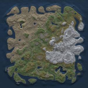 Thumbnail Rust Map: Procedural Map, Size: 5000, Seed: 922224238, 16 Monuments