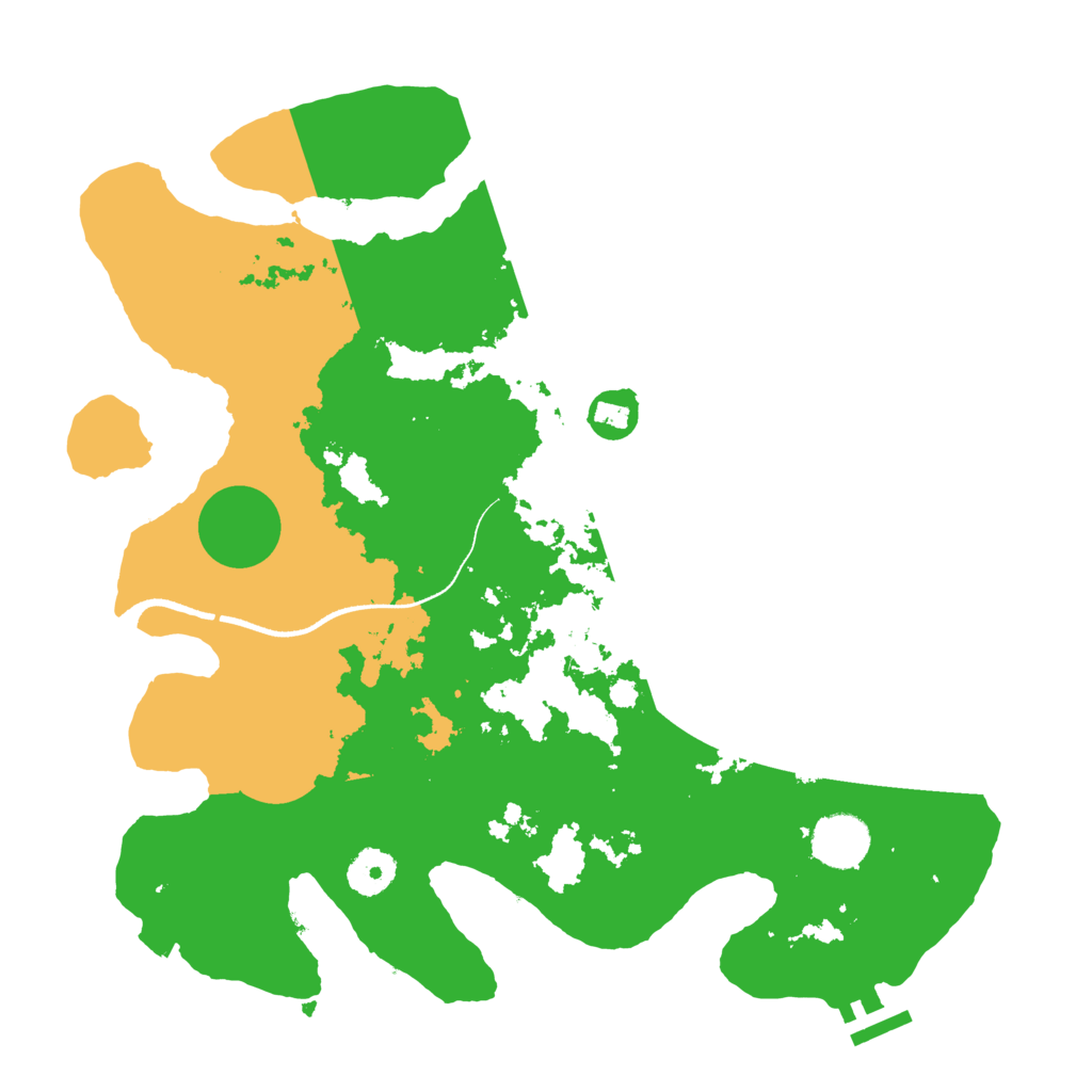 Biome Rust Map: Procedural Map, Size: 3500, Seed: 43991137