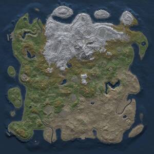 Thumbnail Rust Map: Procedural Map, Size: 5000, Seed: 1815422189, 17 Monuments