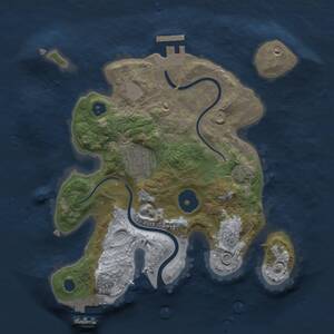 Thumbnail Rust Map: Procedural Map, Size: 2400, Seed: 582854610, 5 Monuments