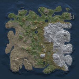 Thumbnail Rust Map: Procedural Map, Size: 3800, Seed: 303585166, 17 Monuments