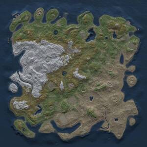 Thumbnail Rust Map: Procedural Map, Size: 4800, Seed: 1172674560, 17 Monuments