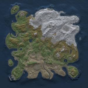 Thumbnail Rust Map: Procedural Map, Size: 3750, Seed: 1194217333, 15 Monuments