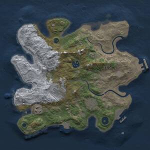 Thumbnail Rust Map: Procedural Map, Size: 3000, Seed: 2126034645, 10 Monuments