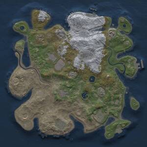 Thumbnail Rust Map: Procedural Map, Size: 3500, Seed: 758073920, 16 Monuments