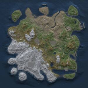 Thumbnail Rust Map: Procedural Map, Size: 3500, Seed: 1086878569, 13 Monuments