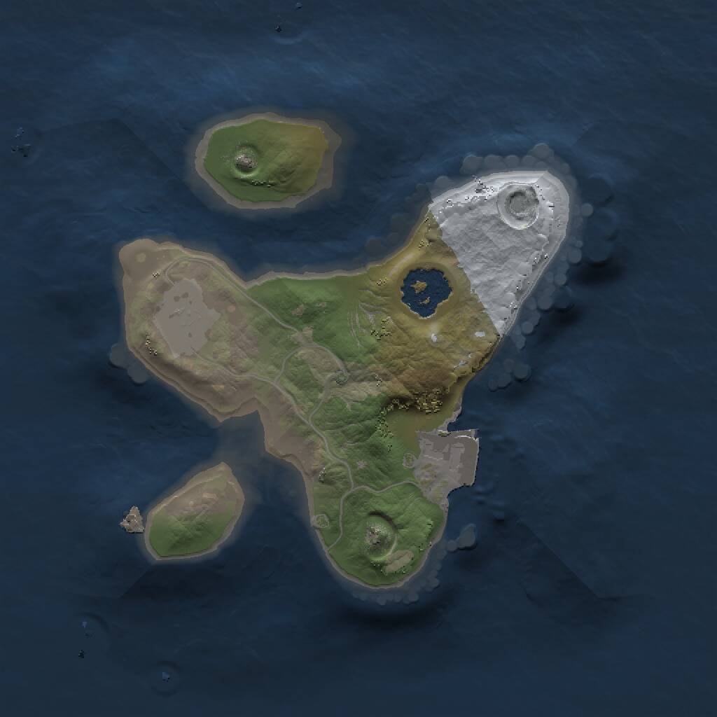 Rust Map: Procedural Map, Size: 1500, Seed: 23123123, 1 Monuments