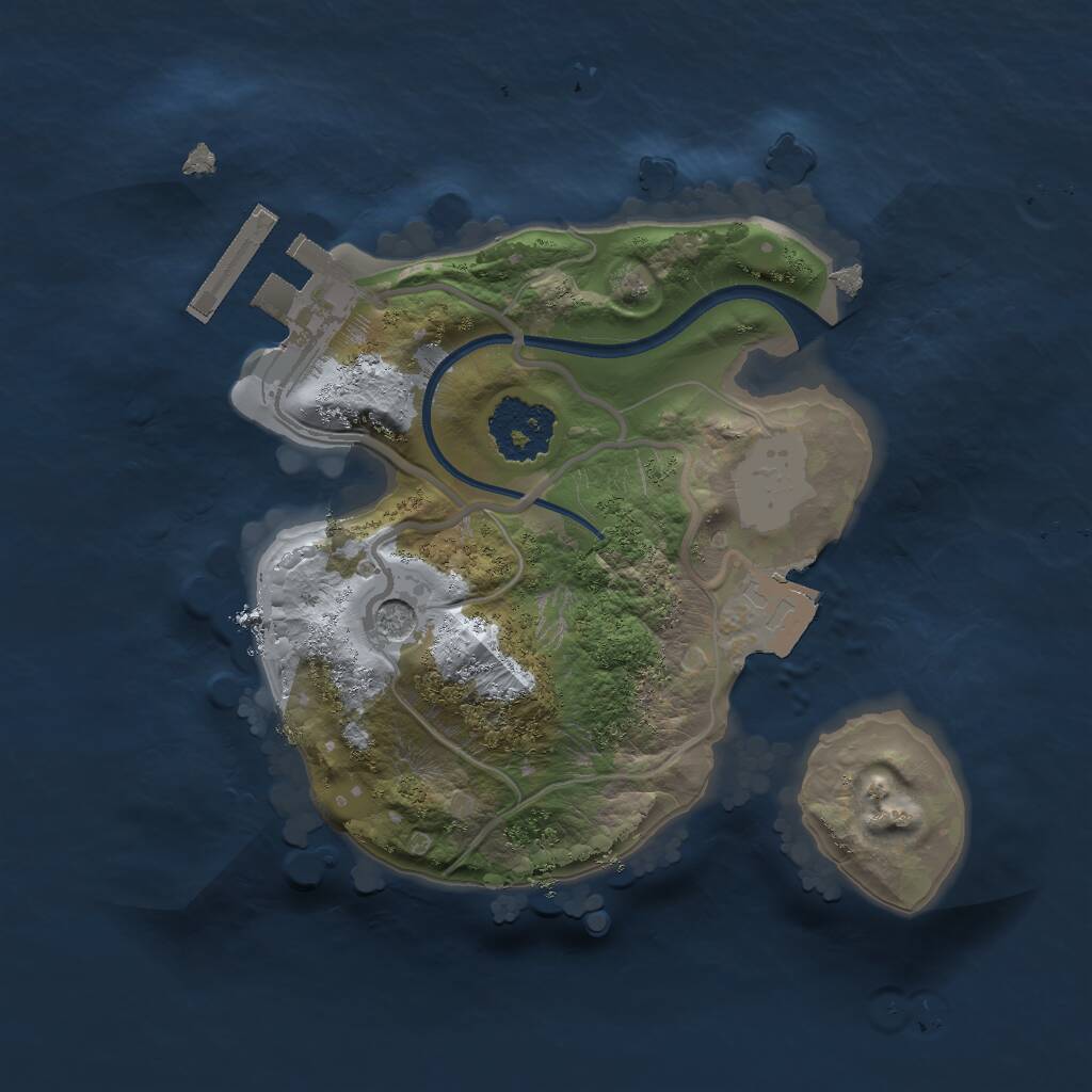 Rust Map: Procedural Map, Size: 1700, Seed: 3577933, 3 Monuments