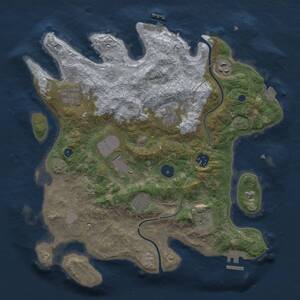 Thumbnail Rust Map: Procedural Map, Size: 3500, Seed: 44483, 14 Monuments