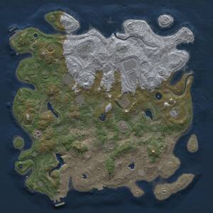 Thumbnail Rust Map: Procedural Map, Size: 4500, Seed: 607269209, 16 Monuments