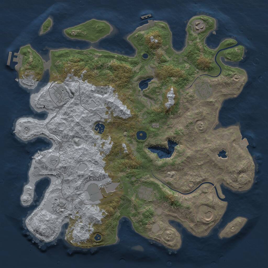 Rust Map: Procedural Map, Size: 4000, Seed: 1150022223, 15 Monuments