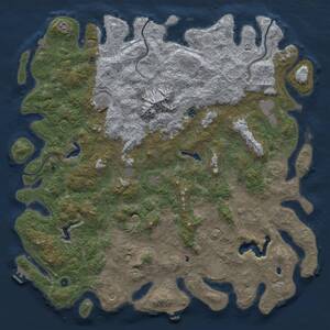 Thumbnail Rust Map: Procedural Map, Size: 6000, Seed: 1630611288, 17 Monuments