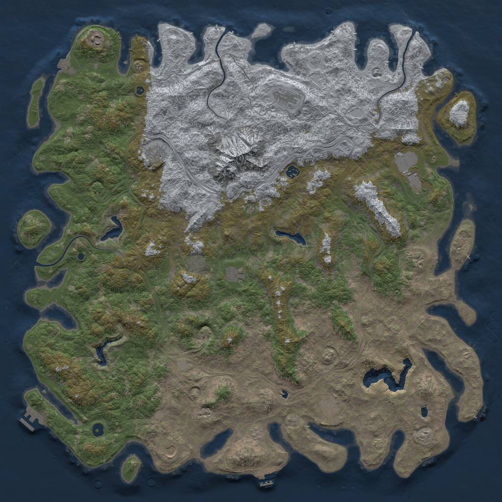 Rust Map: Procedural Map, Size: 6000, Seed: 1630611288, 17 Monuments