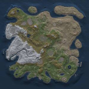Thumbnail Rust Map: Procedural Map, Size: 3700, Seed: 205216299, 17 Monuments
