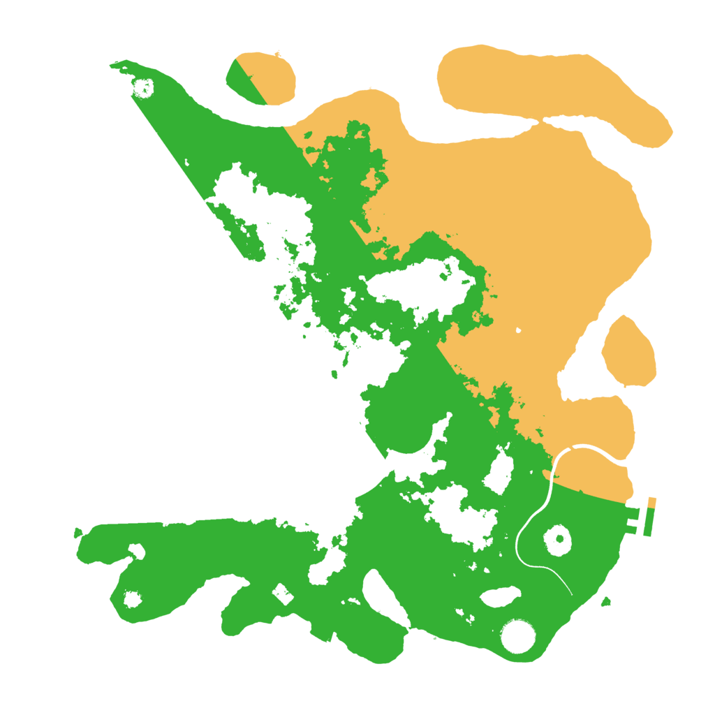 Biome Rust Map: Procedural Map, Size: 3700, Seed: 205216299