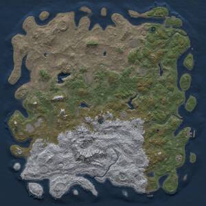 Thumbnail Rust Map: Procedural Map, Size: 6000, Seed: 82639102, 17 Monuments