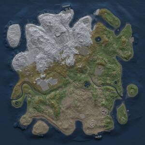 Thumbnail Rust Map: Procedural Map, Size: 3800, Seed: 936403414, 15 Monuments