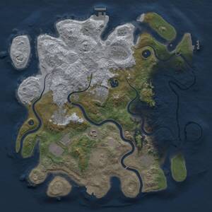 Thumbnail Rust Map: Procedural Map, Size: 3800, Seed: 936403414, 15 Monuments