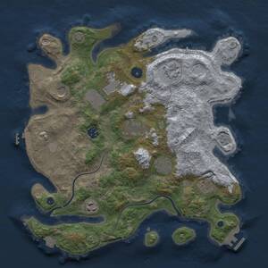 Thumbnail Rust Map: Procedural Map, Size: 3600, Seed: 446517450, 15 Monuments