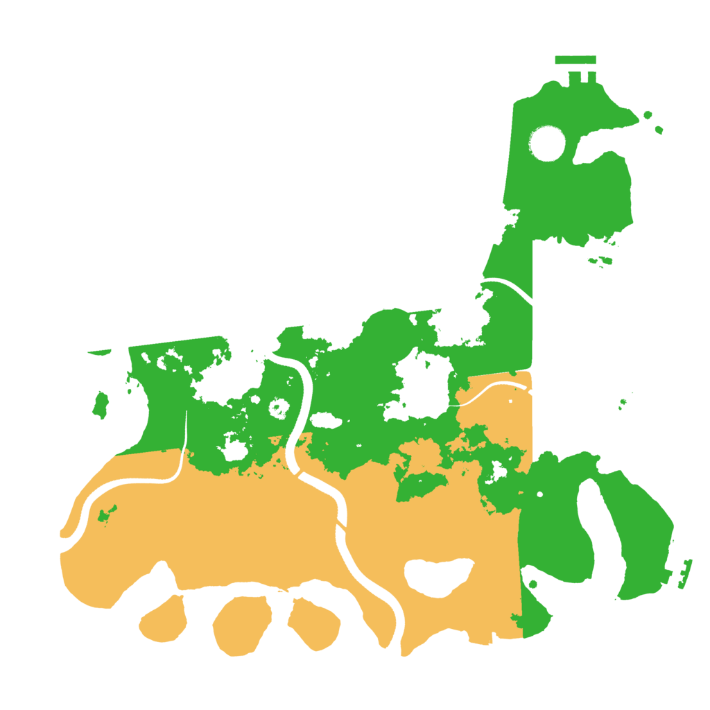 Biome Rust Map: Procedural Map, Size: 3500, Seed: 11091109