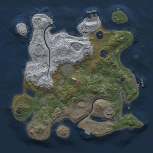 Thumbnail Rust Map: Procedural Map, Size: 3000, Seed: 10940, 9 Monuments