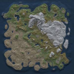 Thumbnail Rust Map: Procedural Map, Size: 5000, Seed: 262346401, 17 Monuments