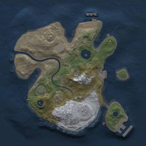 Thumbnail Rust Map: Procedural Map, Size: 2200, Seed: 1950555748, 6 Monuments