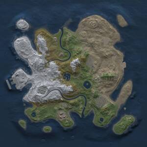 Thumbnail Rust Map: Procedural Map, Size: 3000, Seed: 31573, 9 Monuments