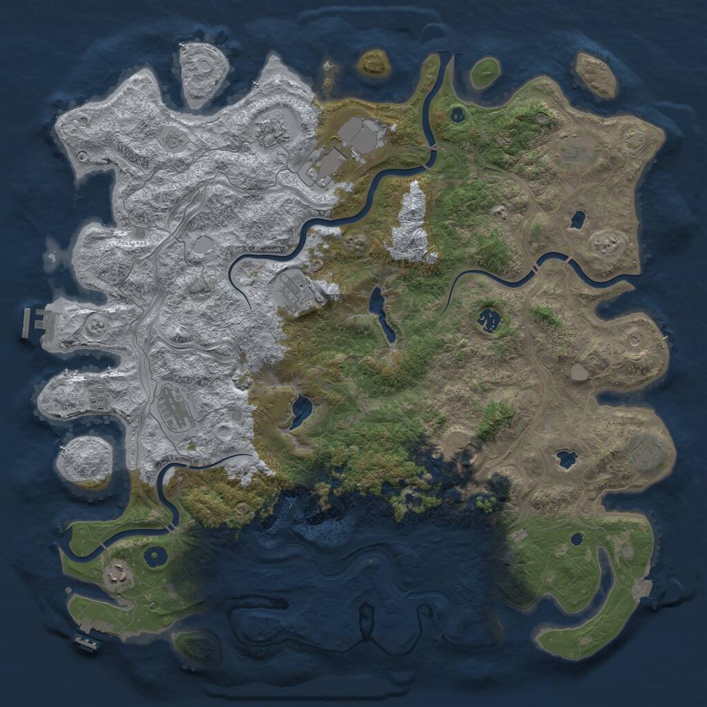 Rust Map: Procedural Map, Size: 4800, Seed: 742482094, 16 Monuments