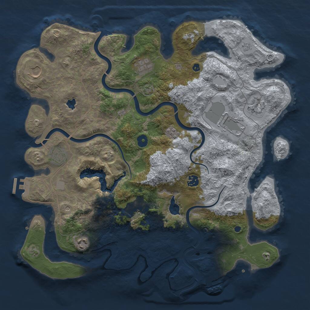 Rust Map: Procedural Map, Size: 4000, Seed: 1684189671, 15 Monuments
