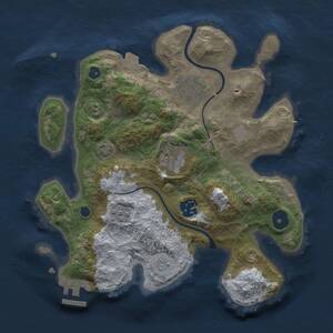 Thumbnail Rust Map: Procedural Map, Size: 2800, Seed: 1831724336, 8 Monuments