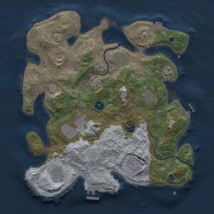 Thumbnail Rust Map: Procedural Map, Size: 3500, Seed: 1797924345, 14 Monuments