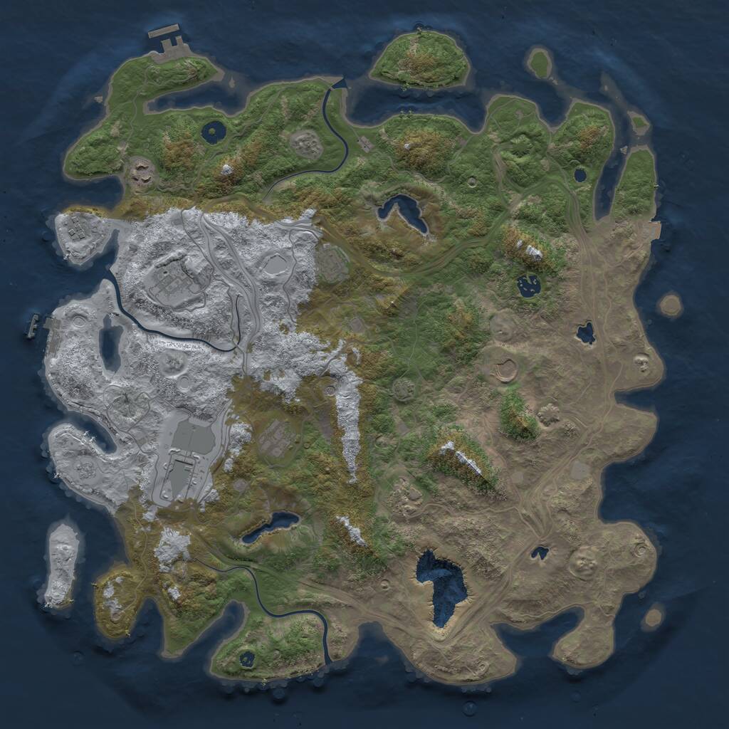 Rust Map: Procedural Map, Size: 4700, Seed: 1994, 15 Monuments