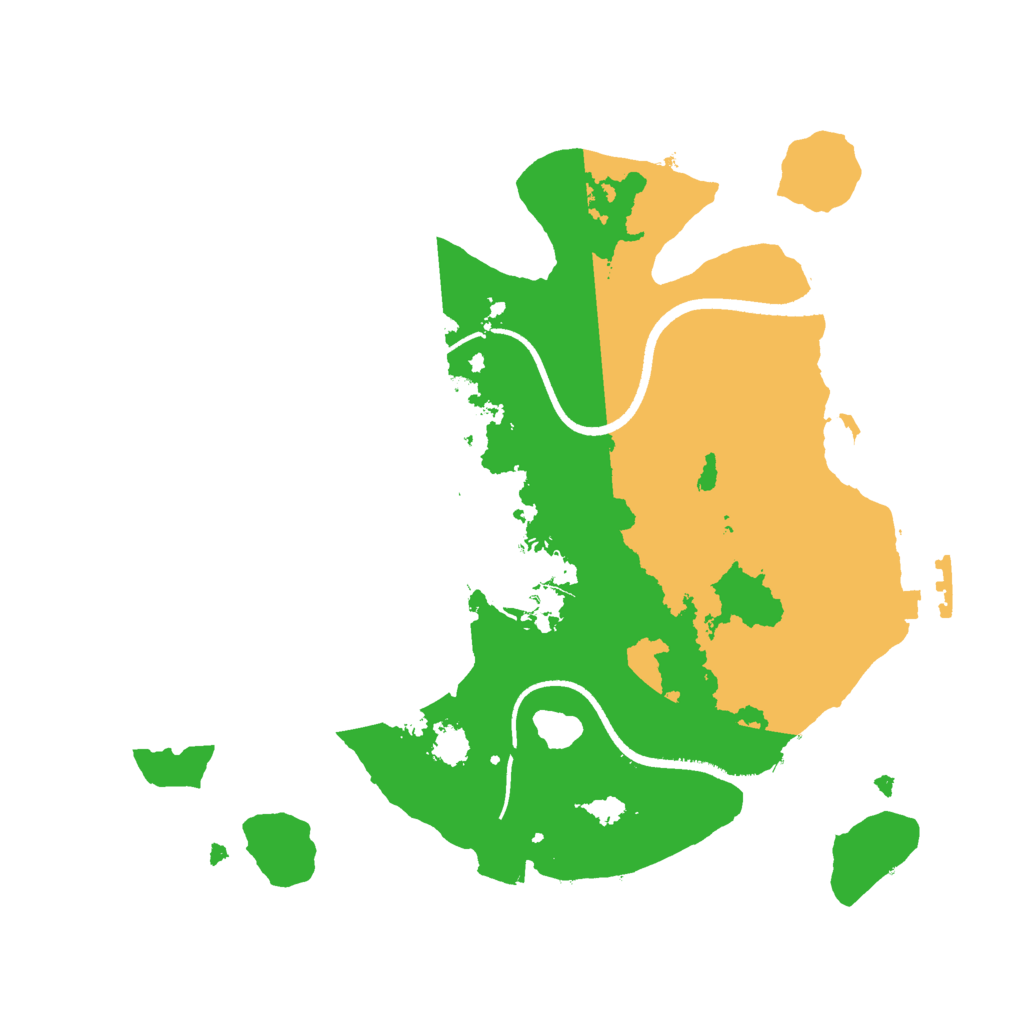 Biome Rust Map: Procedural Map, Size: 2500, Seed: 65169