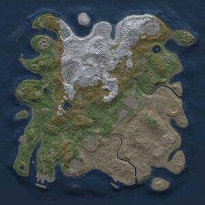 Thumbnail Rust Map: Procedural Map, Size: 3750, Seed: 1713525969, 16 Monuments