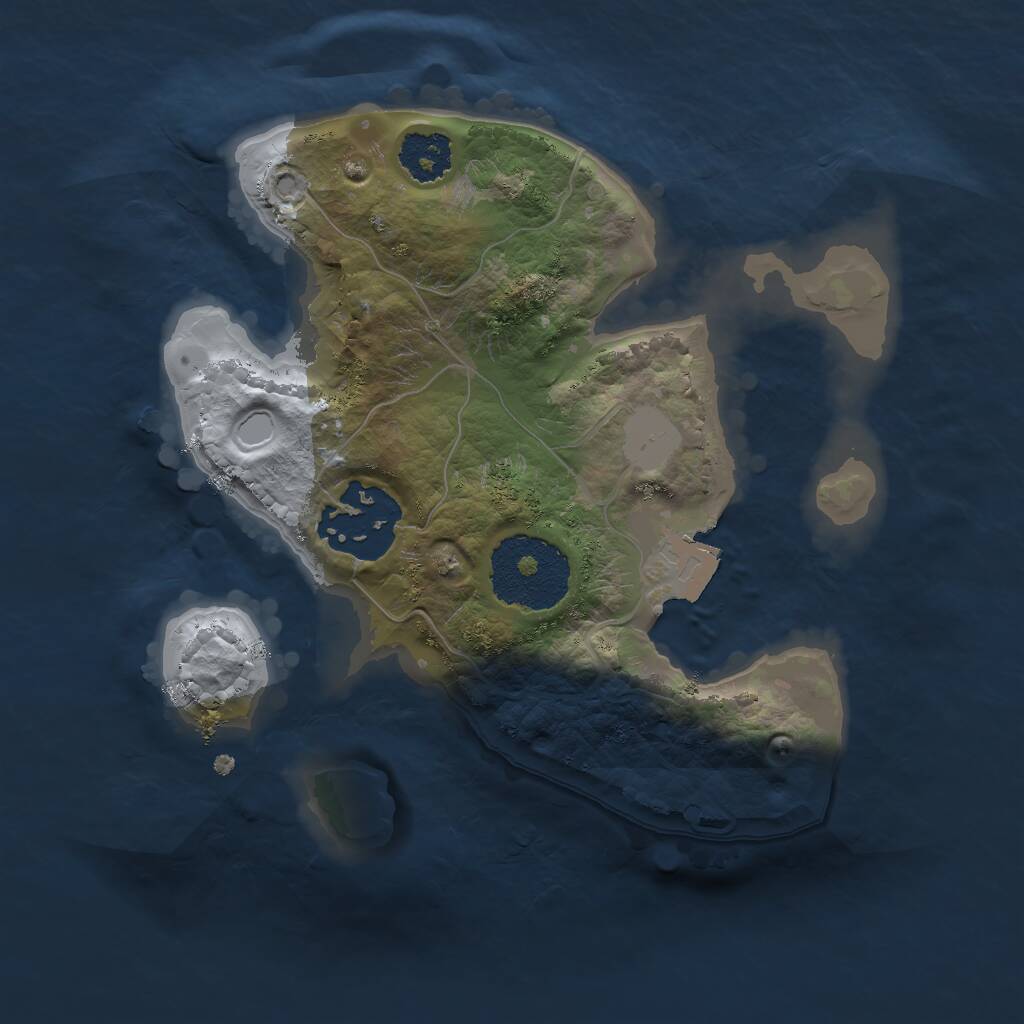 Rust Map: Procedural Map, Size: 2000, Seed: 65169, 2 Monuments