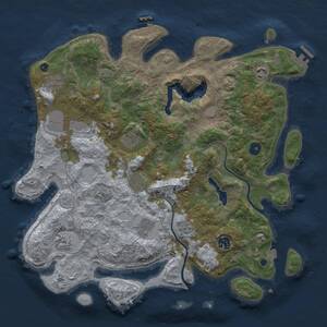 Thumbnail Rust Map: Procedural Map, Size: 4000, Seed: 420014, 15 Monuments