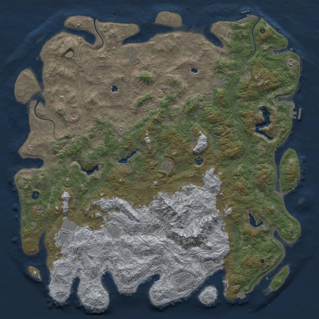 Rust Map: Procedural Map, Size: 6000, Seed: 1403790315, 17 Monuments