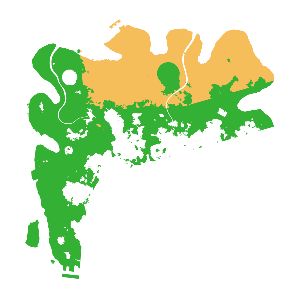 Biome Rust Map: Procedural Map, Size: 3500, Seed: 12568