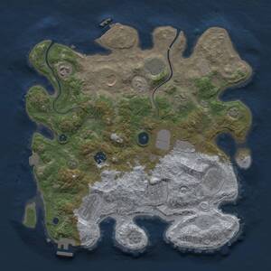 Thumbnail Rust Map: Procedural Map, Size: 3500, Seed: 12568, 16 Monuments