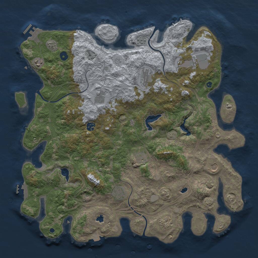 Rust Map: Procedural Map, Size: 4500, Seed: 1479730662, 16 Monuments