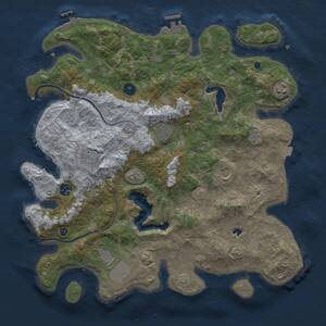 Thumbnail Rust Map: Procedural Map, Size: 4000, Seed: 1172829671, 13 Monuments