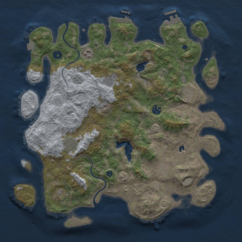 Rust Map: Procedural Map, Size: 4000, Seed: 1757123109, 14 Monuments