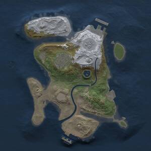 Thumbnail Rust Map: Procedural Map, Size: 2200, Seed: 561817936, 5 Monuments